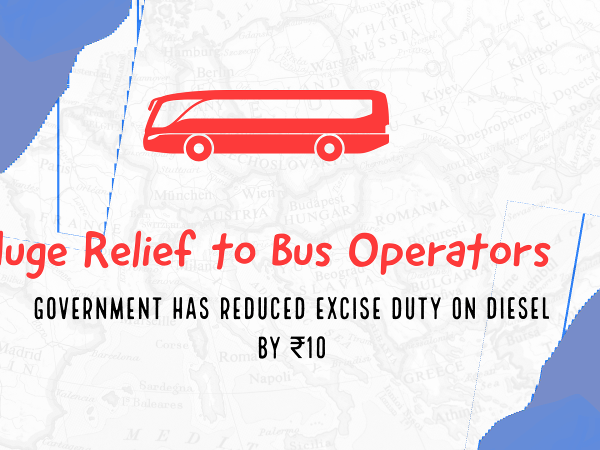 Excise duty on Diesel reduced by Rs 10 : what’s in it for bus operators?